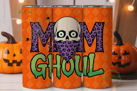 Mom Ghoul Halloween 20oz Tumbler Sublimation PixelChick 