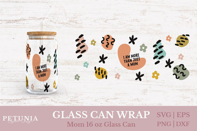 Mom Glass Can Wrap SVG SVG Petunia Digital Design 