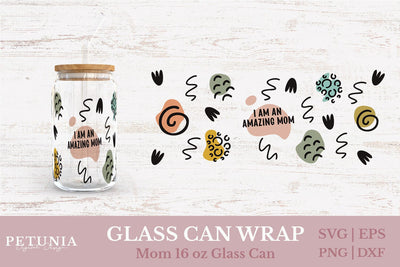 Mom Glass Can Wrap SVG SVG Petunia Digital Design 