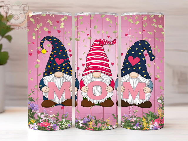Mom Gnome 20oz Tumbler Png, Straight & Tapered Tumbler Png, Mothers Day Gnome Tumbler Png, Digital Download PNG Sublimation Lara' s Designs 