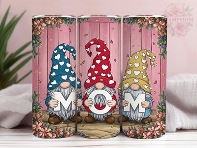 Mom Gnome 20oz Tumbler Wrap PNG, Gnome Mothers Day Tumbler Png, Straight & Tapered Tumbler Wrap, Instant Digital Download Sublimation Li Zamperini 