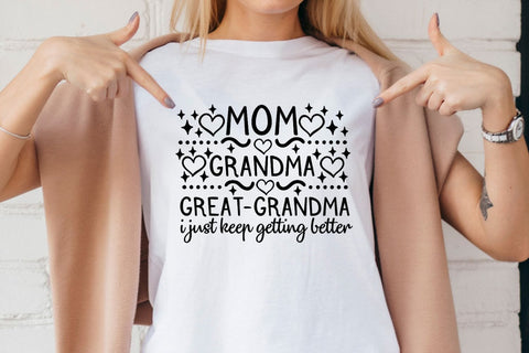 Mom Grandma Great Grandma| Funny Grandma SVG Cutting Files. SVG CosmosFineArt 