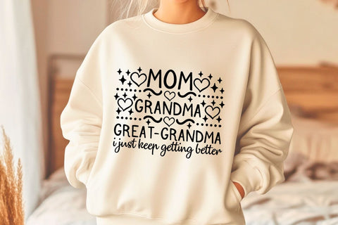 Mom Grandma Great Grandma| Funny Grandma SVG Cutting Files. SVG CosmosFineArt 