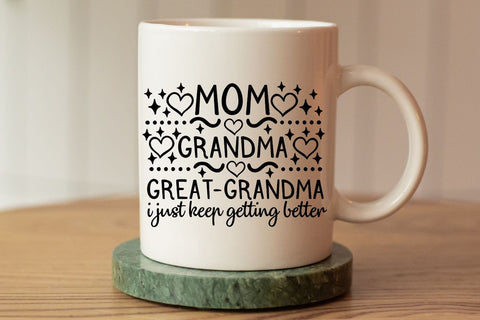 Mom Grandma Great Grandma| Funny Grandma SVG Cutting Files. SVG CosmosFineArt 