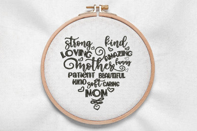Mom Heart for Machine Embroidery Embroidery/Applique DESIGNS SvgOcean 