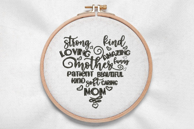 Mom Heart for Machine Embroidery Embroidery/Applique DESIGNS SvgOcean 