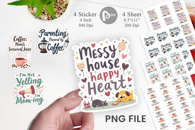 Mom Humor Quotes Sticker Sublimation artnoy 