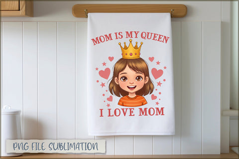 Mom is my queen i love mom Towel Sublimation Sublimation Shetara Begum 