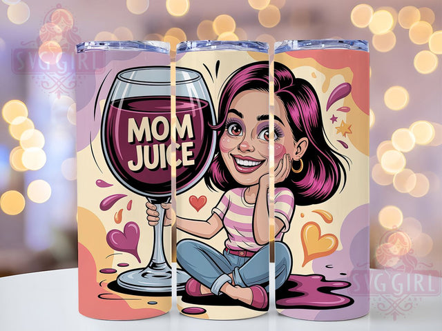 Mom Juice 20oz Tumbler, Wine Lover Mom Quote, Mom Juice Wrap, Comedy Sublimation Design, 20oz Tumbler Wrap, Sublimation Design PNG, Funny Gift Sublimation SvggirlplusArt 
