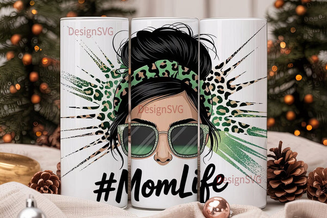 Mom Life 20oz Tumbler Wrap Sublimation DesignSVG 