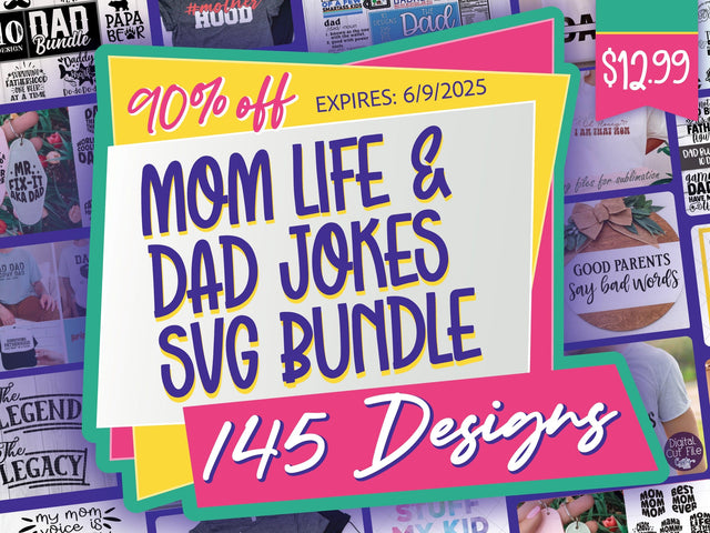 Mom Life and Dad Jokes SVG Bundle Bundle So Fontsy Design Shop 