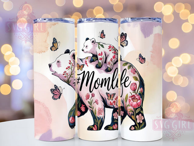 Mom Life Bear Quote Tumbler, Mother's Day Tumbler, Bear Tumbler Design, 20oz Tumbler Wrap, Mom Quote Tumbler, Animal Mom Tumbler, Cute Bear Tumbler Sublimation SvggirlplusArt 