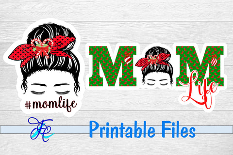 Mom Life Christmas Stickers 3D Paper Family Creations 