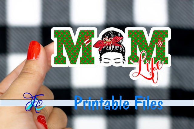 Mom Life Christmas Stickers 3D Paper Family Creations 