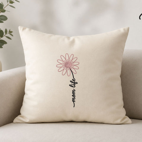 Mom Life Daisy Flower Machine Embroidery Design – Floral Motherhood Embroidery File Embroidery/Applique DESIGNS PatternFeed8 