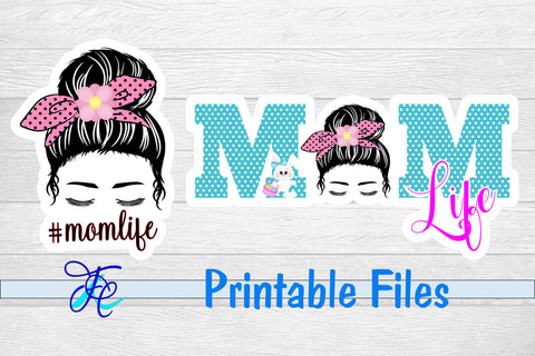 Mom Life Easter Stickers 3D Paper Family Creations 