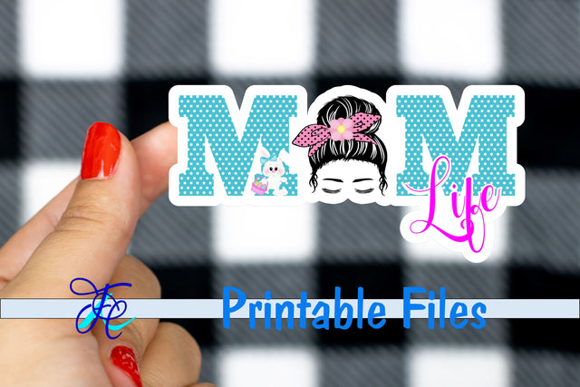 Mom Life Easter Stickers 3D Paper Family Creations 