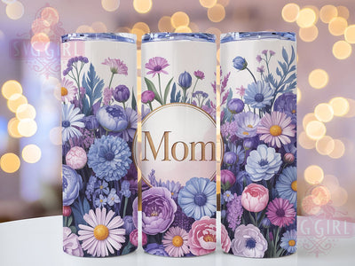 Mom Life Floral 20oz Tumbler, Mother's Day, Floral Print, Elegant Tumbler, 20oz Sublimation, PNG Design, Gift Idea Sublimation SvggirlplusArt 