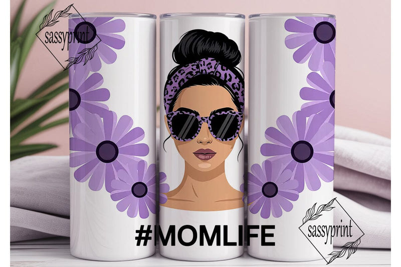 Mom Life Floral Tumbler Wrap Sublimation sassyprint 