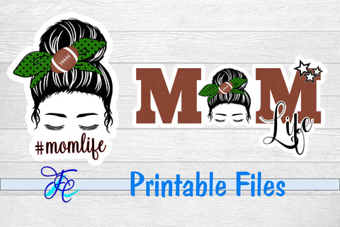 Mom Life Football Stickers 3D Paper Family Creations 