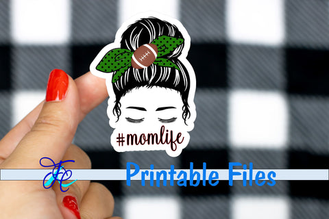Mom Life Football Stickers 3D Paper Family Creations 