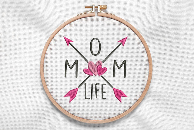 Mom Life for Machine Embroidery Embroidery/Applique DESIGNS SvgOcean 