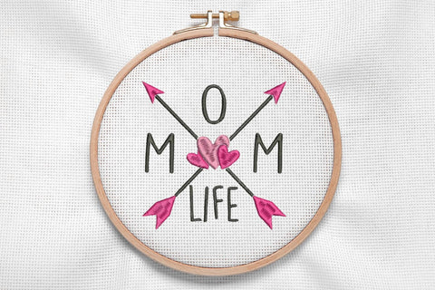 Mom Life for Machine Embroidery Embroidery/Applique DESIGNS SvgOcean 