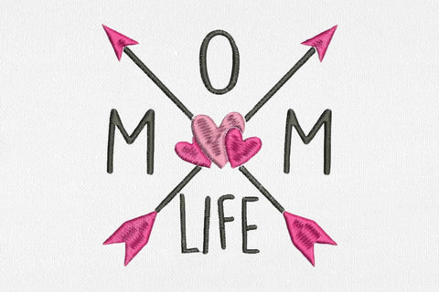 Mom Life for Machine Embroidery Embroidery/Applique DESIGNS SvgOcean 
