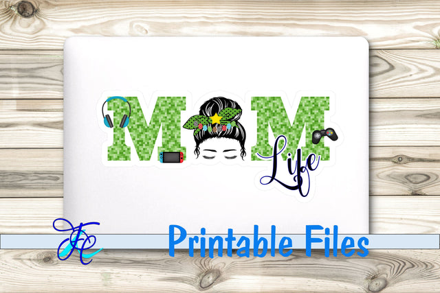 Mom Life Gamer Stickers 3D Paper Family Creations 