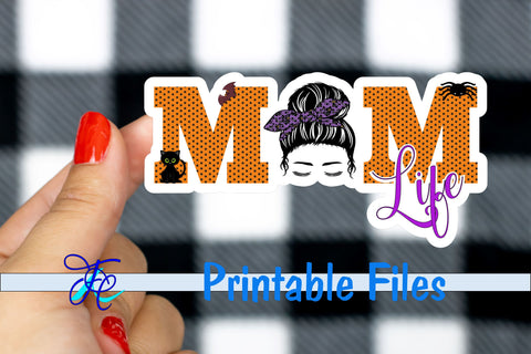 Mom Life Halloween Stickers 3D Paper Family Creations 