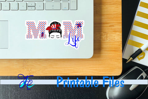 Mom Life July 4th Stickers 3D Paper Family Creations 