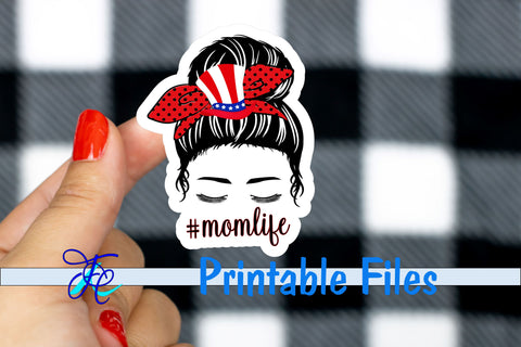 Mom Life July 4th Stickers 3D Paper Family Creations 