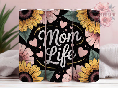 Mom Life Leopard 20oz Tumbler, Mom Tumbler Wrap, Mother’s Day Sublimation, Floral Wrap Design, Cute PNG, 20oz Tumbler Wrap Sublimation Li Zamperini 