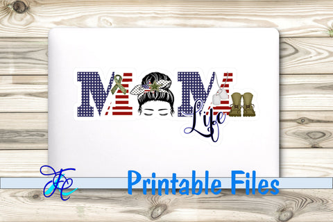 Mom Life Military Stickers 3D Paper Family Creations 