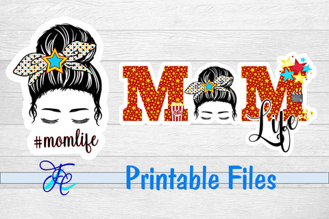 Mom Life Movie Night Stickers 3D Paper Family Creations 