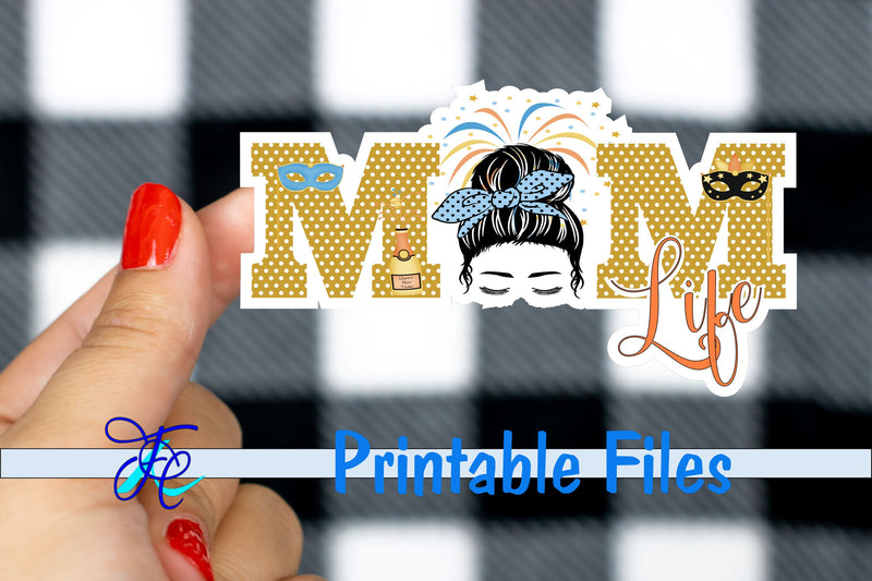 Mom Life New Years Stickers 3D Paper Family Creations 