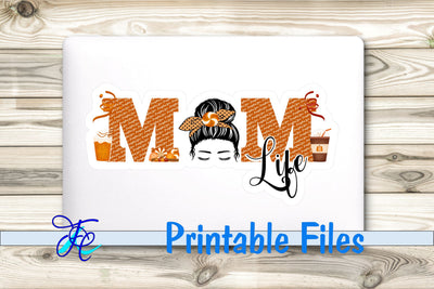 Mom Life Pumpkin Spice Stickers 3D Paper Family Creations 