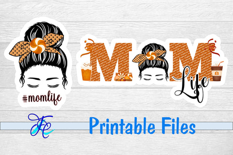 Mom Life Pumpkin Spice Stickers 3D Paper Family Creations 