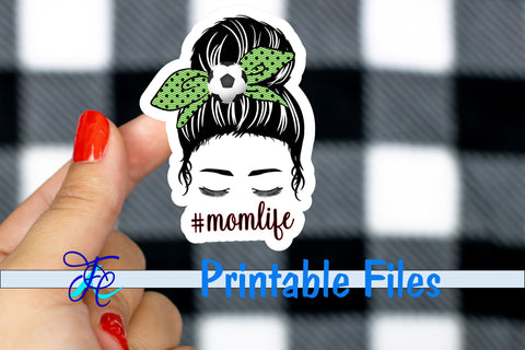 Mom Life Soccer Stickers 3D Paper Family Creations 