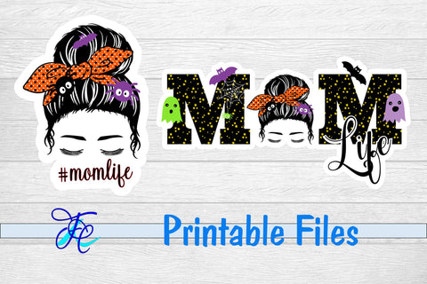 Mom Life Spooked Stickers 3D Paper Family Creations 