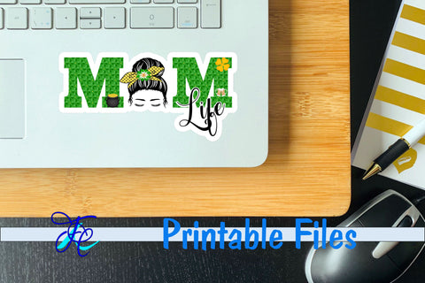 Mom Life St Patrick's Stickers 3D Paper Family Creations 