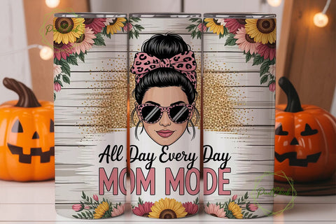 Mom Life Sunflower Tumbler Design Sublimation PixelChick 