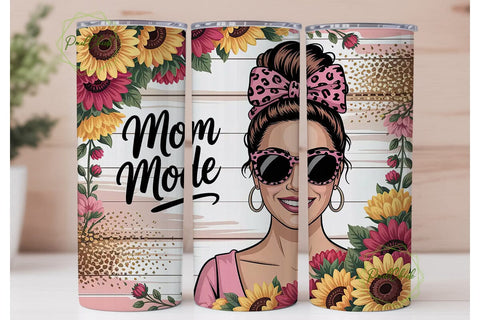 Mom Life Sunflower Tumbler Design Sublimation PixelChick 