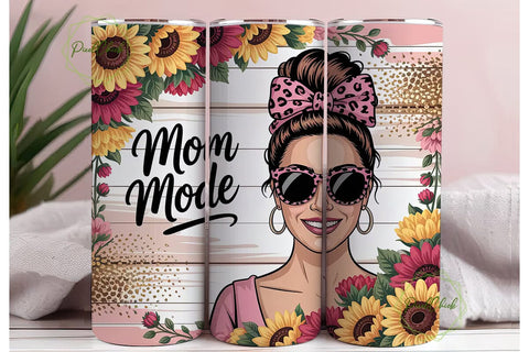 Mom Life Sunflower Tumbler Design Sublimation PixelChick 