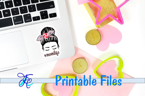 Mom Life Valentine's Stickers 3D Paper Family Creations 