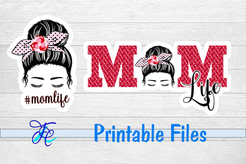 Mom Life Valentine's Stickers 3D Paper Family Creations 