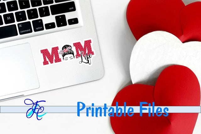 Mom Life Valentine's Stickers 3D Paper Family Creations 