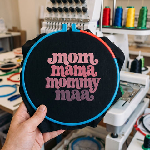 Mom Mama Mommy Maa Embroidery Design – Retro Motherhood Typography Mom Life Machine Embroidery File Embroidery/Applique DESIGNS PatternFeed8 