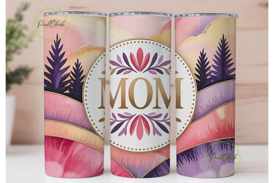 Mom Mandala Floral 20oz Tumbler Wrap Sublimation PixelChick 