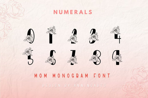 Mom Monogram Font Font AnningArts Design 